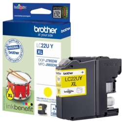 brother Tintenpatrone gelb LC-22UY