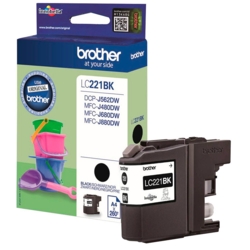 brother Tintenpatrone schwarz LC-221BK