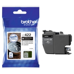 brother Tintenpatrone schwarz LC-422BK