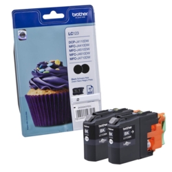 brother Tintenpatronen 2x schwarz LC-123BK
