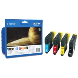 brother Tintenpatronen schwarz, cyan, gelb, magenta LC-1100 BK/C/Y/M