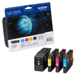 brother Tintenpatronen schwarz, cyan, gelb, magenta LC-1280XL BK/C/Y/M