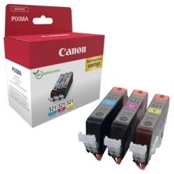 Canon Tintenpatronen cyan, gelb, magenta CLI-521, 3er-Set