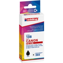 edding Tintenpatrone schwarz EDD-108 kompatibel zu Canon PGI-5 BK