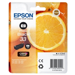 EPSON Tintenpatrone Foto schwarz 33 / T3341