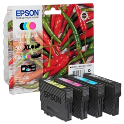 EPSON Tintenpatronen schwarz, cyan, magenta, gelb 503 / 503XLL T09R94