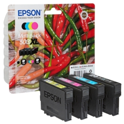EPSON Tintenpatronen schwarz, cyan, magenta, gelb 503XL T09R64