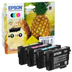 EPSON Tintenpatronen schwarz, cyan, magenta, gelb 604 / T10G64