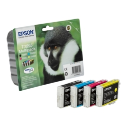 EPSON Tintenpatronen schwarz, cyan, magenta, gelb T0895