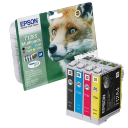 EPSON Tintenpatronen schwarz, cyan, magenta, gelb T1285M