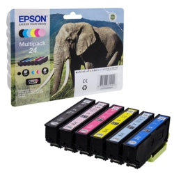 EPSON Tintenpatronen schwarz, cyan, magenta, gelb, light cyan, light magenta 24 / T2428