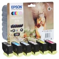 EPSON Tintenpatronen schwarz, cyan, magenta, gelb, light cyan, light magenta 378 / T37884