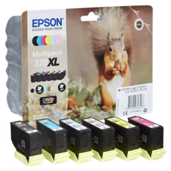 EPSON Tintenpatronen schwarz, cyan, magenta, gelb, light cyan, light magenta 378XL / T3798
