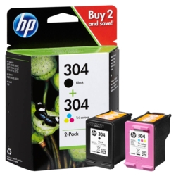 HP Tintenpatronen color, schwarz 304 3JB05AE