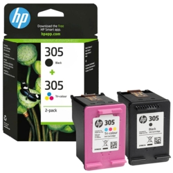 HP Tintenpatronen color, schwarz 305 6ZD17AE