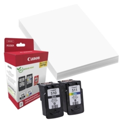 Canon Druckkpfe color, schwarz  CL-511, PG-510 + Fotopapier, 2er-Set