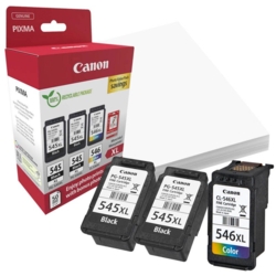 Canon Druckkpfe color, schwarz  CL-546 XL, PG-545 XL + Fotopapier, 3er-Set