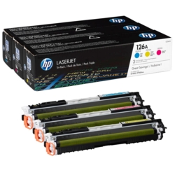 HP Toner cyan, magenta, gelb 126A CF341A