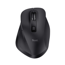 Trust Fyda Comfort Eco Maus ergonomisch kabelgebunden schwarz, silber