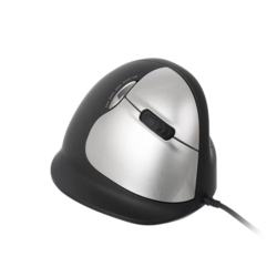 r-go HE Ergo Vertical Mouse Gre L rechts Maus ergonomisch kabelgebunden schwarz, silber