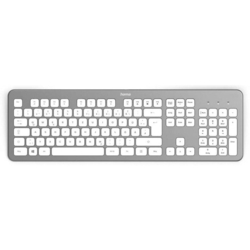 hama KW-700 Tastatur kabellos silber, wei