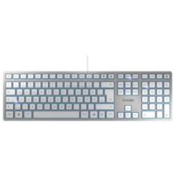 CHERRY KC 6000 SLIM Tastatur kabelgebunden silber