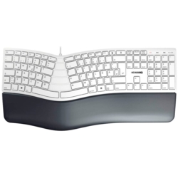 CHERRY KC 4500 ERGO Tastatur kabelgebunden wei-grau