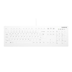 CHERRY AK-C8112 Medical Keyboard mit IP68 Hygiene-Tastatur kabelgebunden wei