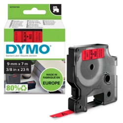 DYMO Beschriftungsband D1 40917 9 mm schwarz auf rot