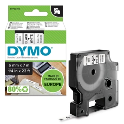 DYMO Beschriftungsband D1 43613 6 mm schwarz auf wei