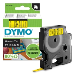 DYMO Beschriftungsband D1 43618 6 mm schwarz auf gelb