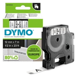 DYMO Beschriftungsband D1 45013 12 mm schwarz auf wei