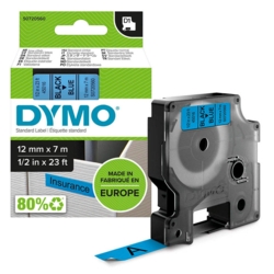 DYMO Beschriftungsband D1 45016 12 mm schwarz auf blau