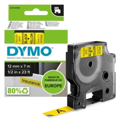 DYMO Beschriftungsband D1 45018 12 mm schwarz auf gelb