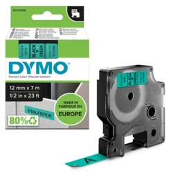DYMO Beschriftungsband D1 45019 12 mm schwarz auf grn