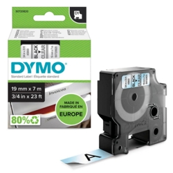 DYMO Beschriftungsband D1 45800 19 mm schwarz auf transparent