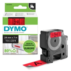 DYMO Beschriftungsband D1 53717 24 mm schwarz auf rot