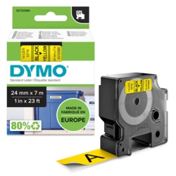 DYMO Beschriftungsband D1 53718 24 mm schwarz auf gelb