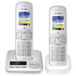 Panasonic KX-TGH722GG Schnurloses Telefon-Set mit Anrufbeantworter silber