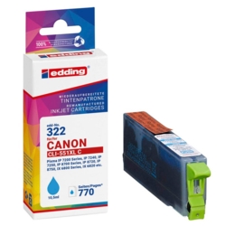 edding Tintenpatrone cyan EDD-322 kompatibel zu Canon CLI-551 XL
