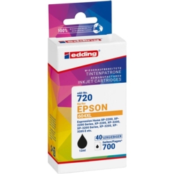 edding Tintenpatrone schwarz EDD-720 kompatibel zu EPSON 604XL (T10H1)