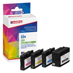 edding Tintenpatronen cyan, gelb, magenta, schwarz EDD-426 kompatibel zu HP 932XL + 933XL