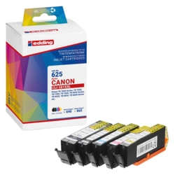 edding Tintenpatronen cyan, gelb, magenta, schwarz EDD-625 kompatibel zu Canon PGI-580XXL