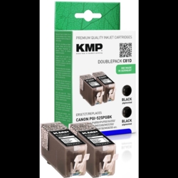 KMP Tintenpatronen schwarz C81D kompatibel zu Canon PGI-525 BK Twinpack, 2er-Set