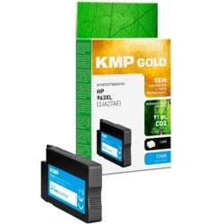 KMP Gold Tintenpatrone cyan pigmentiert kompatibel zu HP 963XL (3JA27AE)