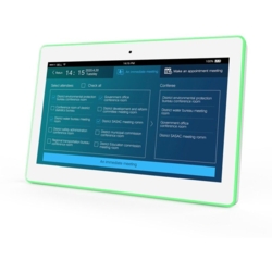 ALLNET Meetingraum RGB LED Tablet 13 Zoll RK3399 wei Android 10 und NFC/RFID