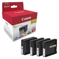 Canon Tintenpatronen cyan, gelb, magenta, schwarz PGI-2500 XL, 4er-Set