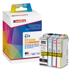 edding Tintenpatronen cyan, gelb, magenta, schwarz EDD-619 kompatibel zu EPSON 35XL / T359