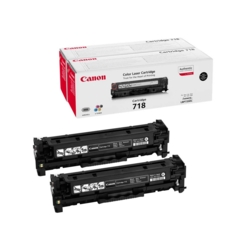 Canon Toner schwarz 718 BK im Doppelpack