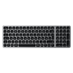SATECHI Compact Backlit Bluetooth Tastatur kabellos grau, silber